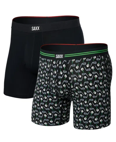 Saxx Men's Vibe Xtra Soft Comfort Boxer Briefs, 2-pack In Multi
