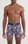 Saxx Multi-sport Mesh Performance Boxer Briefs In Gridiron Check-multi