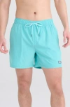 Saxx Oh Buoy 2-in-1 Volley Swim Shorts In Turquoise
