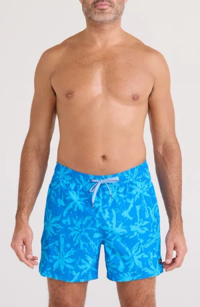 Saxx Oh Buoy 2n1 5-inch Volley Swim Trunks In Blue