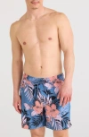 Saxx Oh Buoy 2n1 7-inch Volley Swim Trunks In Blue