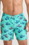 Saxx Oh Buoy 2-in-1 Volley 7-inch Swim Trunks In Green