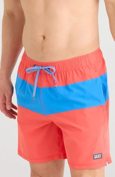 Saxx Oh Buoy Colorblock 2n1 Volley Swim Trunks