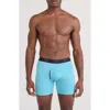 Saxx Quest Quick Dry Mesh Boxer Briefs In Blue