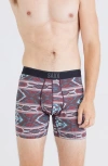 Saxx Quest Quick Dry Mesh Slim Fit Boxer Briefs In Ikat Stripe-multi