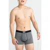 Saxx Ultra Super Soft Relaxed Fit Boxer Briefs In Black/grey