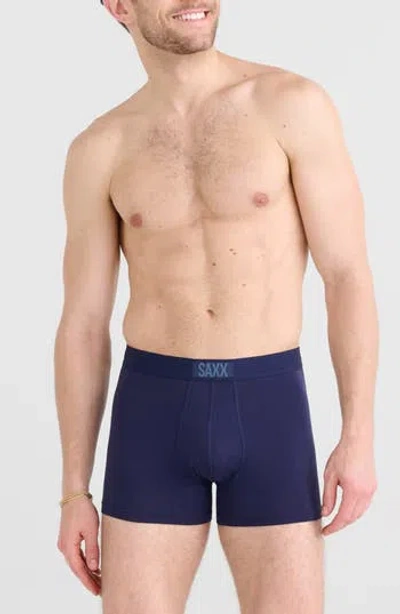 Saxx Slim Fit Vibe 3-pack Soft Trunks In Denim/maritime