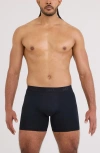 Saxx Smooth Flex Light Compression Long Boxer Briefs In Black