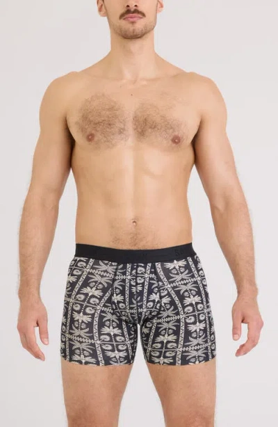 Saxx Smooth Luxe Micro Modal Boxer Briefs In Black