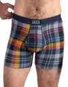 Saxx Ultra Super Soft Boxer Brief In Free Fall Plaid In Multi