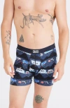 Saxx Ultra Super Soft Relaxed Fit Boxer Briefs In Rv There Yet-black