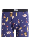 Saxx Ultra Super Soft Relaxed Fit Boxer Briefs In Vice Squad- Astro Blue