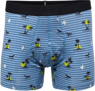 Saxx Underwear Ultra Super Soft Men's Black Printed Boxer Brief 2-pack Buu239 In Blue