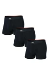 Saxx Vibe 3-pack Trunks In Black