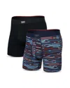 Saxx Assorted 2-pack Vibe Extra Super Soft Slim Fit Boxer Briefs In Rough