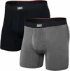 Saxx Men's Multi-sport 2-pk. Solid Mesh Boxer Briefs In Black