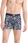 Saxx Vibe Supersoft Slim Fit Performance Boxer Briefs In Castaway- Dark Ink