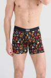 Saxx Vibe Super Soft Slim Fit Boxer Briefs In Desert Daze- Faded Black
