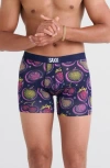 Saxx Vibe Super Soft Boxer Briefs In Disco Fruit-maritime Blue