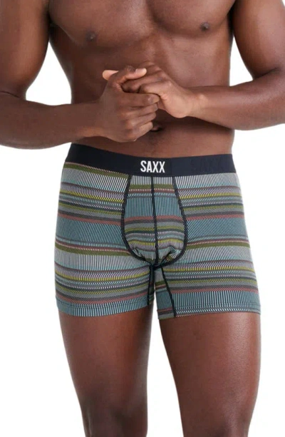Saxx Vibe Supersoft Slim Fit Performance Boxer Briefs In Hyperactive Stripe- Multi