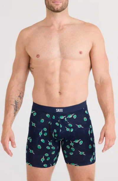 Saxx Vibe Xtra Boxer Briefs In Blue