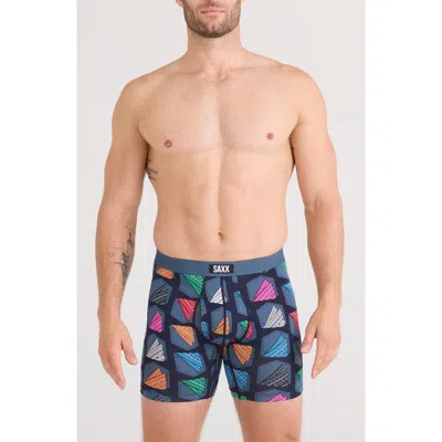 Saxx Vibe Xtra Boxer Briefs In Blue