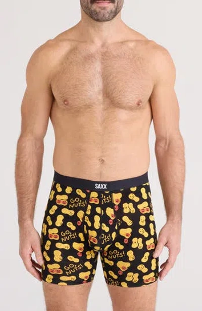 Saxx Vibe Xtra Boxer Briefs In Go Nuts-black