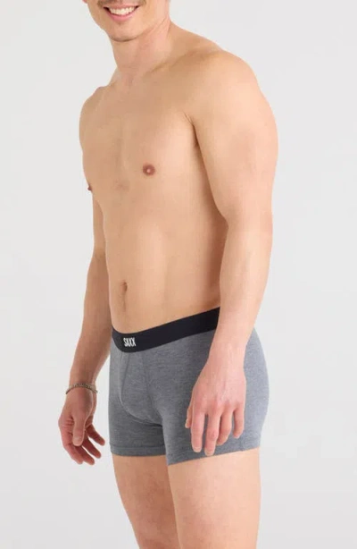 Saxx Vibe Xtra Soft Comfort Boxer Briefs In Gray