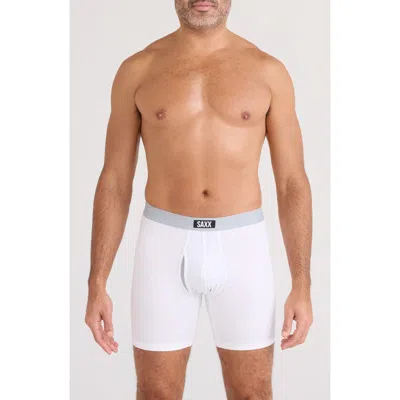 Saxx Vibe Xtra Soft Comfort Boxer Briefs In White
