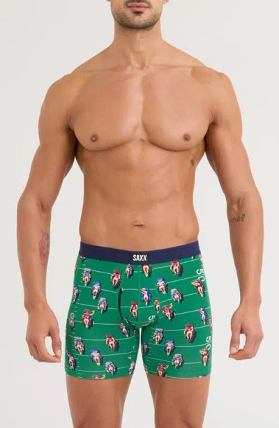Saxx Vibe Xtra Soft Comfort Boxer Briefs In Green