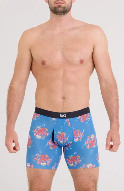 Saxx Vibe Xtra Soft Comfort Boxer Briefs In Blue