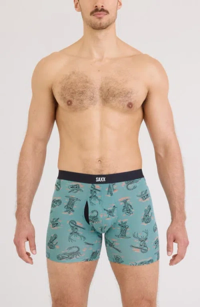 Saxx Vibe Xtra Soft Comfort Boxer Briefs In Blue
