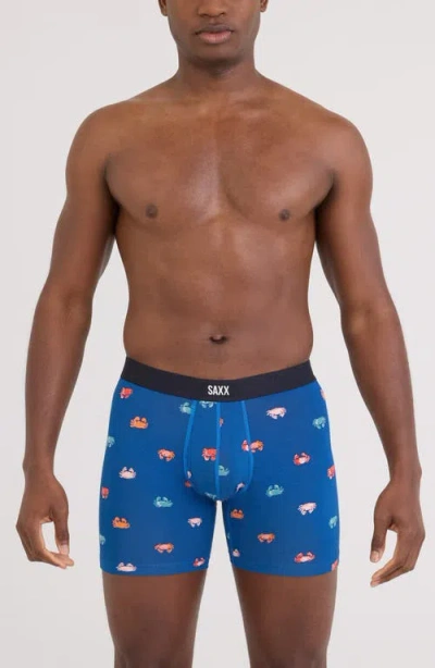 Saxx Vibe Xtra Soft Comfort Boxer Briefs In Blue