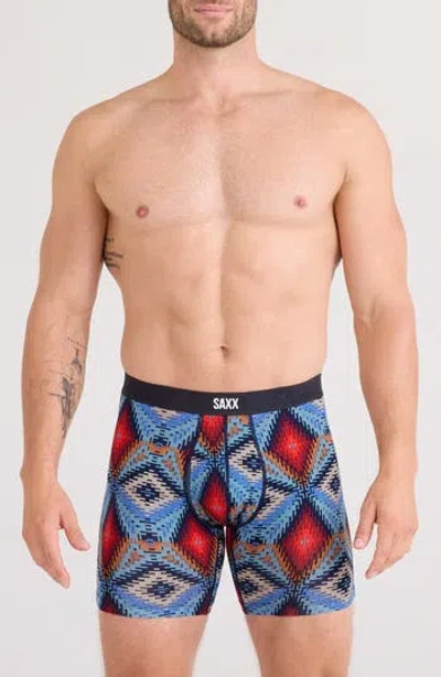 Saxx Vibe Xtra Soft Comfort Boxer Briefs In Mesa Mosaic-multi