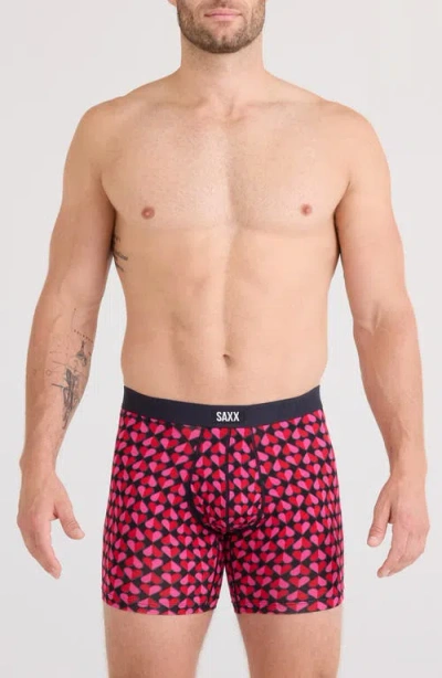 Saxx Vibe Xtra Soft Comfort Boxer Briefs In Red