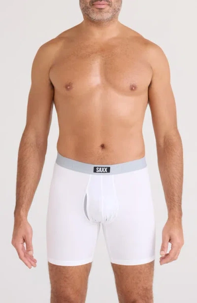 Saxx Vibe Xtra Super Soft Boxer Briefs In White
