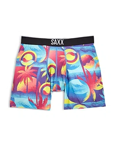 Saxx Volt Breathable Mesh Boxer Briefs In Coast 2 Coast/blue Multi