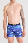 Saxx Volt Breathable Sim Fit Mesh Boxer Briefs In Blue