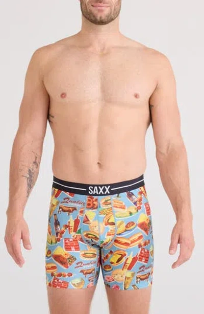 Saxx Volt Breathable Sim Fit Mesh Boxer Briefs In Quality Foods-multi