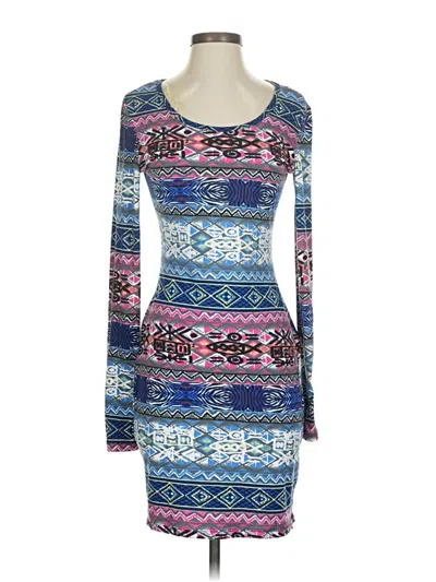 Pre-owned Say What Casual Dress In Blue