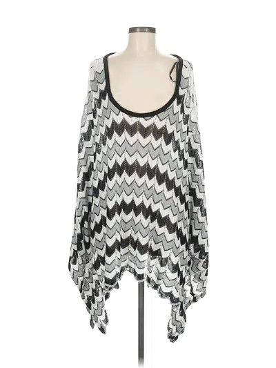 Pre-owned Say What Poncho In Black