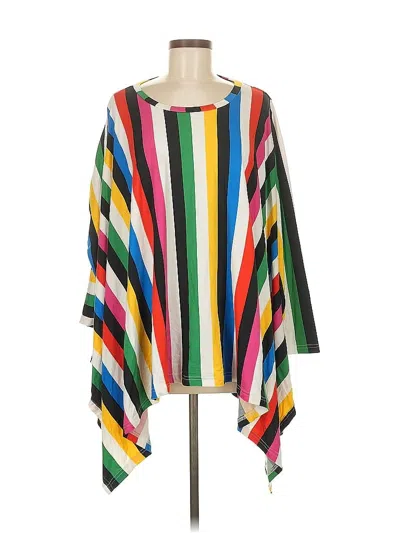 Pre-owned Say What Poncho In Green