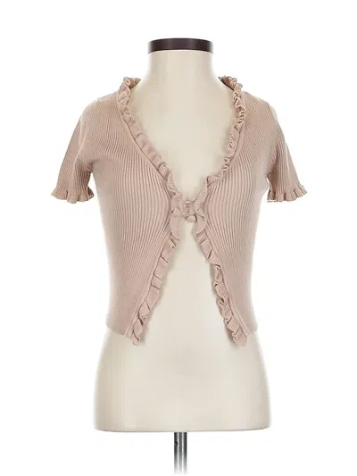 Pre-owned Say What Sleeveless Blouse In Brown