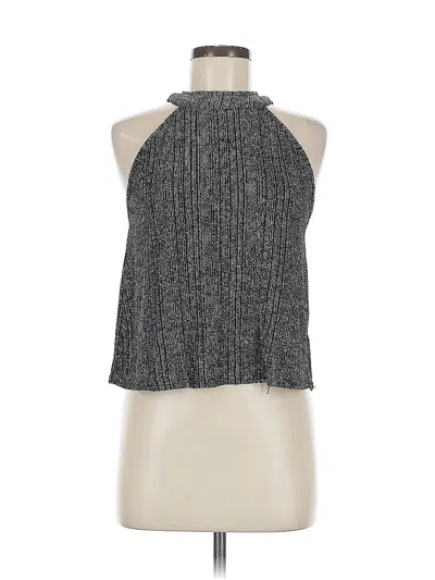 Pre-owned Say What Sleeveless Blouse In Gray