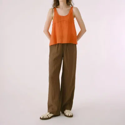 Sayaka Davis Relaxed Wide Leg Pull On Pants In Espresso In Brown