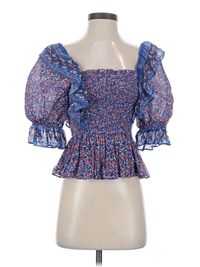 Pre-owned Saylor 3/4 Sleeve Blouse In Blue