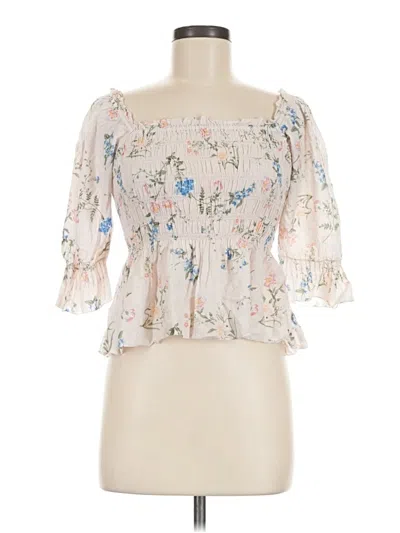 Pre-owned Saylor 3/4 Sleeve Blouse In Ivory