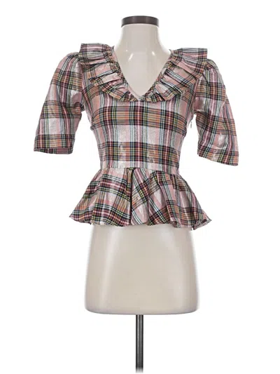 Pre-owned Saylor 3/4 Sleeve Blouse In Pink
