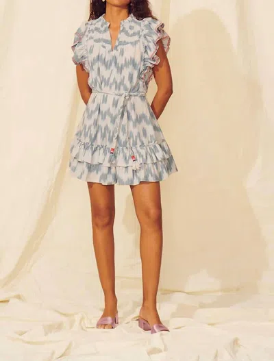Saylor Adia Ikat Dress In Indigo In Multi