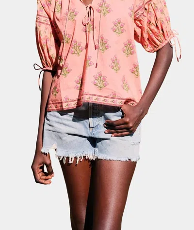 Saylor Adora Top In Pink In Gold